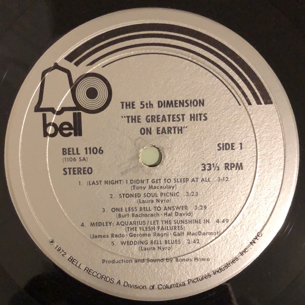 The 5th Dimension Greatest Hits On Earth Vinyl Lp '72 - Picture 2 of 7